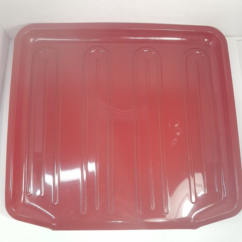 Rubbermaid Hard Rubber Dish Drainer Tray 1180-6 red drain board dry mat plastic